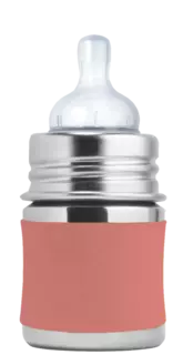 Pura Kiki® 150ml INFANT Stainless Bottle - Rose sleeve